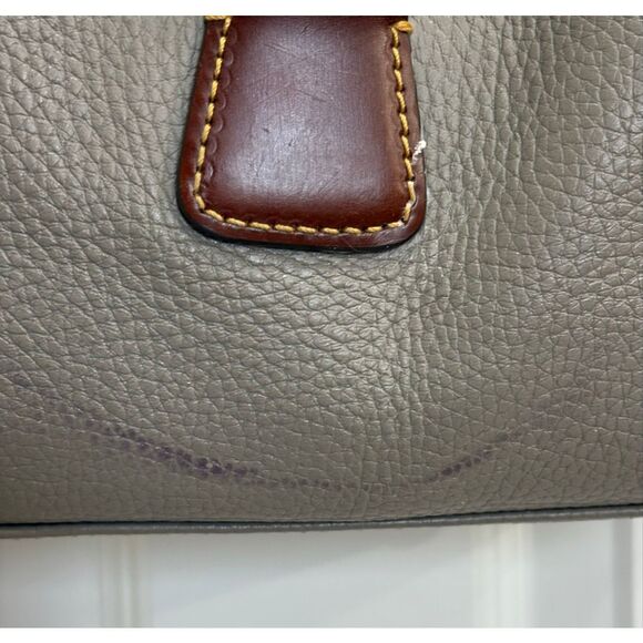 DOONEY & BOURKE - Derby Grey Pebbled Leather Hobo/Brown Vacchetta Leather Trim - Picture 14 of 15